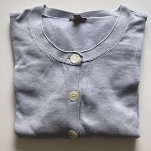J Jill stretch cotton Med pale lavender sweater